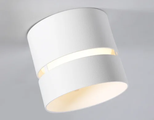 Светильник накладной TN71050 Ambrella light белый 1 лампа, основание белое в стиле хай-тек современный круглый фото 4