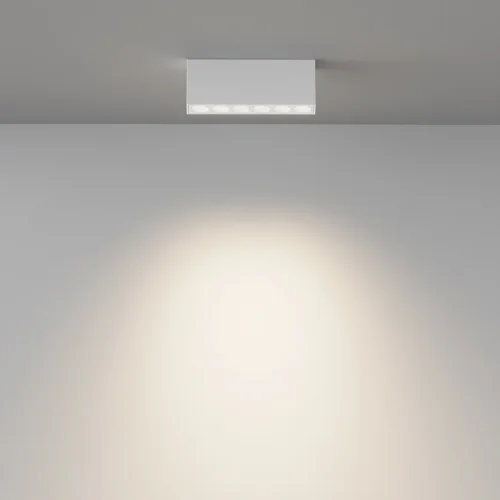 Светильник накладной LED Points C066CL-12W3-6K-W Maytoni белый на 1 лампу, основание белое в стиле современный хай-тек прямоугольник фото 3