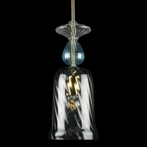 Светильник подвесной Candy 10037B LOFT IT серый чёрный 1 лампа, основание золотое в стиле современный арт-деко выдувное фото 3