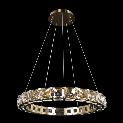 Светильник подвесной LED Tiffany 10204/600 Gold LOFT IT прозрачный 1 лампа, основание золотое в стиле современный кольца фото 2