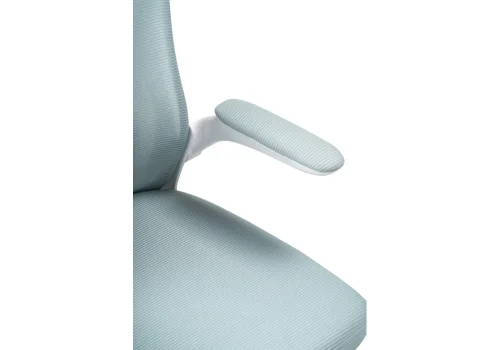 Компьютерное кресло Konfi blue / white 15330 Woodville, голубой/сетка ткань, ножки/металл/белый, размеры - *1110***600*660 фото 7