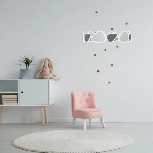 Светильник подвесной LED с пультом Kumiko 5611/99L Lumion белый серый на 1 лампу, основание белое в стиле современный с пультом фото 3