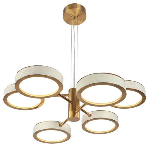 Люстра подвесная LED Riviera 5450/99L Odeon Light белая на 1 лампу, основание латунь в стиле классический современный фото 6 Люстра подвесная LED Riviera 5450/99L Odeon Light белая на 1 лампу, основание латунь в стиле классический современный фото 6