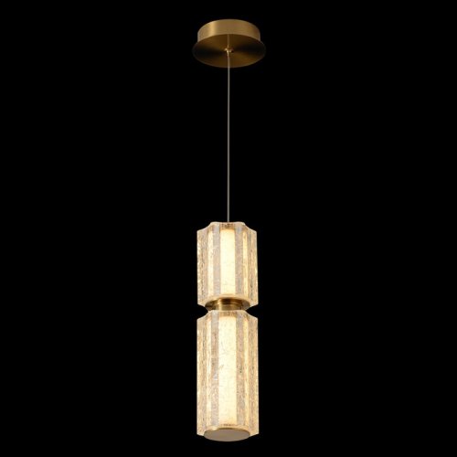Светильник подвесной ЛЕД ANTIQUE SP23W LED BRASS Crystal Lux белый на 1 лампу, основание латунь в стиле классический трубочки фото 5