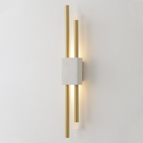 Бра ЛЕД CARTA AP6W LED WHITE/BRASS Crystal Lux белый на 1 лампу, основание латунь белое в стиле современный фото 3 Бра ЛЕД CARTA AP6W LED WHITE/BRASS Crystal Lux белый на 1 лампу, основание латунь белое в стиле современный фото 3