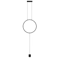 Торшер LED Teo 7022/27FL Odeon Light на растяжку чёрный на 1 лампу, основание чёрное в стиле минимализм 