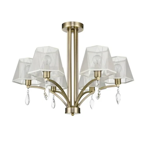 Люстра потолочная Sinfonia VL4184L06 Vele Luce бежевая на 6 ламп, основание античное бронза в стиле классический фото 3