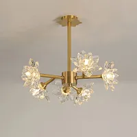 Люстра потолочная Lotos 151618-26 ImperiumLoft прозрачная на 6 ламп, основание золотое в стиле модерн лофт 