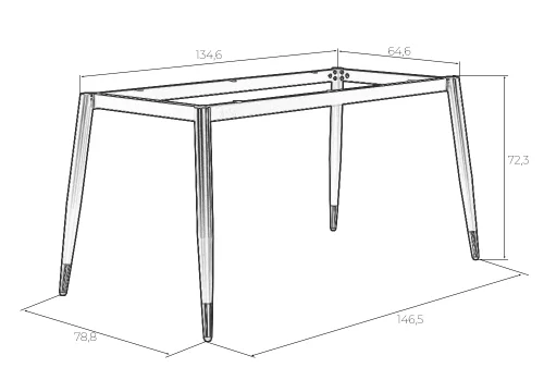 Подстолье обеденное 7721-LMS LESTER Dobrin столешница из фото 3 Подстолье обеденное 7721-LMS LESTER Dobrin столешница из фото 3