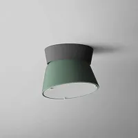 Светильник потолочный KNAP D25 Green 193552-26 ImperiumLoft зелёный 1 лампа, основание чёрное в стиле современный 