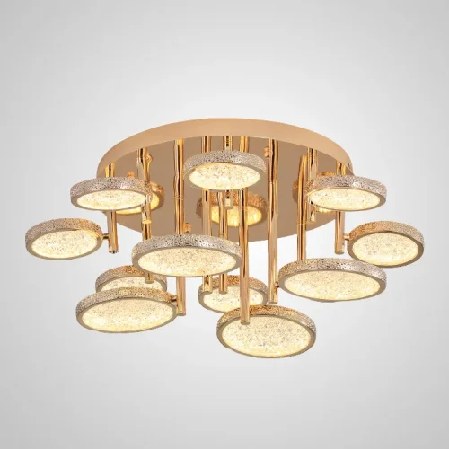 Люстра потолочная NAINA CH L60 207834-23 ImperiumLoft прозрачная на 7 ламп, основание золотое в стиле современный фото 2 Люстра потолочная NAINA CH L60 207834-23 ImperiumLoft прозрачная на 7 ламп, основание золотое в стиле современный фото 2