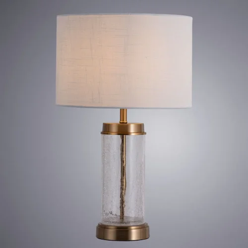 Настольная лампа Baymont A5070LT-1PB Arte Lamp белая 1 лампа, основание медь прозрачное стекло металл в стиле классический  фото 2