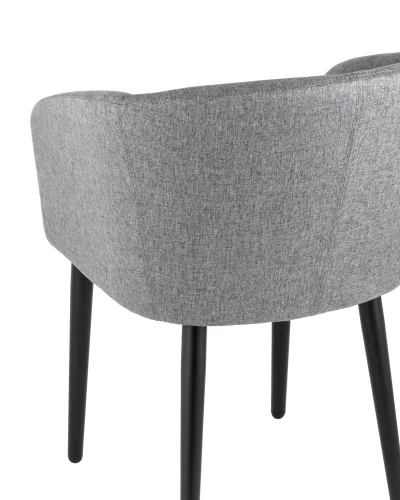 Кресло Ральф рогожка тёмно-серый УТ000032924 Stool Group, серый/рогожка, ножки/металл/чёрный, размеры - ****580*600 фото 5