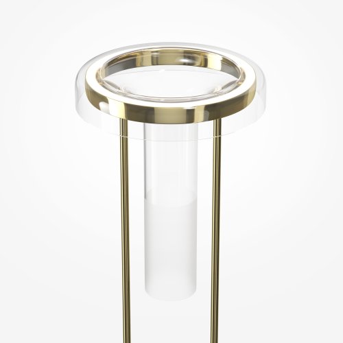 Торшер LED Ikebana MOD463FL-L24BS3K Maytoni прозрачный на 1 лампу, основание латунь в стиле современный фото 4