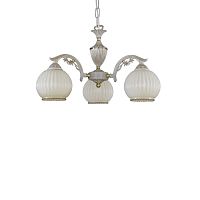 Люстра подвесная L 9670/3 Reccagni Angelo белая на 3 лампы, основание белое в стиле классический 
