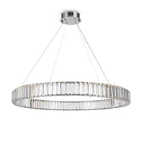 Светильник подвесной LED с пультом Tier FR5257PL-L32CH Freya прозрачный на 1 лампу, основание хром в стиле современный кольца