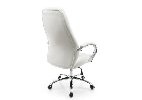 Компьютерное кресло Aragon белое 1738 Woodville, белый/искусственная кожа, ножки/металл/хром, размеры - *1220***620*720 фото 5