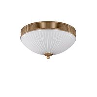 Люстра потолочная  PL 9350/3 Reccagni Angelo белая на 3 лампы, основание золотое в стиле классический 