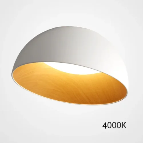 Светильник потолочный BARA A D35 White 4000К 223996-23 ImperiumLoft белый на 1 лампу, основание коричневое в стиле современный скандинавский минимализм 