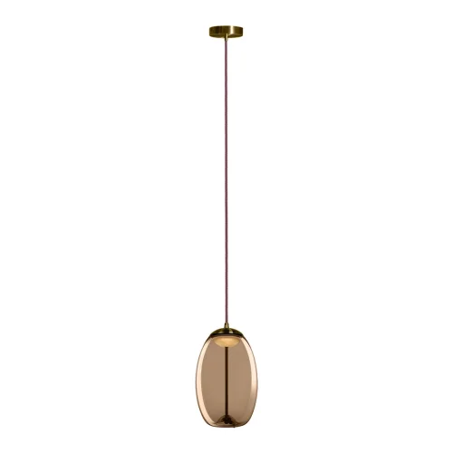 Светильник подвесной LED Knot 8135-A mini LOFT IT янтарный коричневый 1 лампа, основание латунь в стиле модерн  фото 4