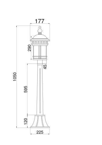 Парковый светильник Salamanca O031FL-01BR Maytoni уличный IP44 коричневый на 1 лампу, плафон белый в стиле современный E27 фото 7