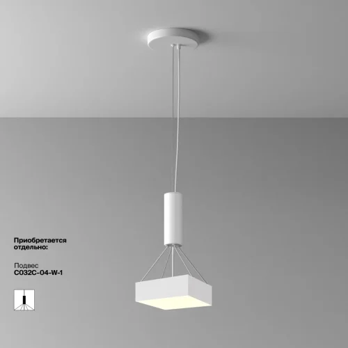 Светильник потолочный LED Zon C032CL-24W3K-SQ-W Maytoni белый 1 лампа, основание белое в стиле современный  фото 2