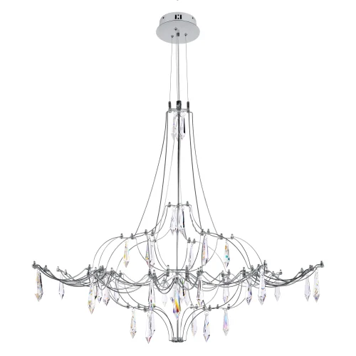 Люстра подвесная ЛЕД Мира / Mira 10588/800 Silver Asfour LOFT IT прозрачная на 1 лампу, основание серебряное в стиле арт-деко капли Люстра подвесная ЛЕД Мира / Mira 10588/800 Silver Asfour LOFT IT прозрачная на 1 лампу, основание серебряное в стиле арт-деко капли