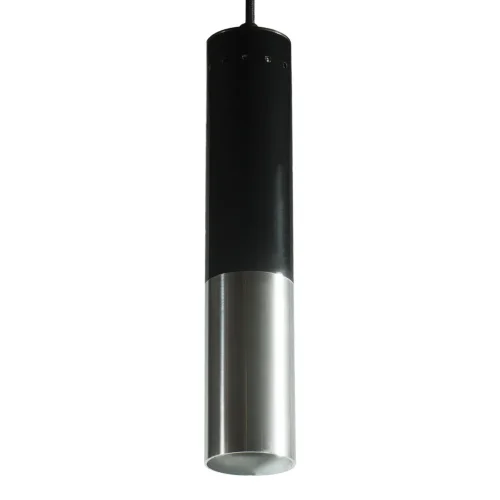 Светильник подвесной Ike 9953-1 LOFT IT хром чёрный 1 лампа, основание чёрное в стиле лофт модерн трубочки фото 3