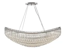 Люстра подвесная 8709+9/S Newport прозрачная на 18 ламп, основание никель в стиле классический современный американский 