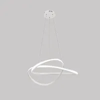 Светильник подвесной LED Tiara V2791-PL Moderli белый на 1 лампу, основание белое в стиле хай-тек кольца