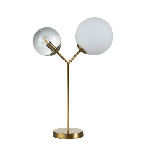 Настольная лампа Duetto V000114 Indigo разноцветная 2 лампы, основание бронзовое металл в стиле современный 