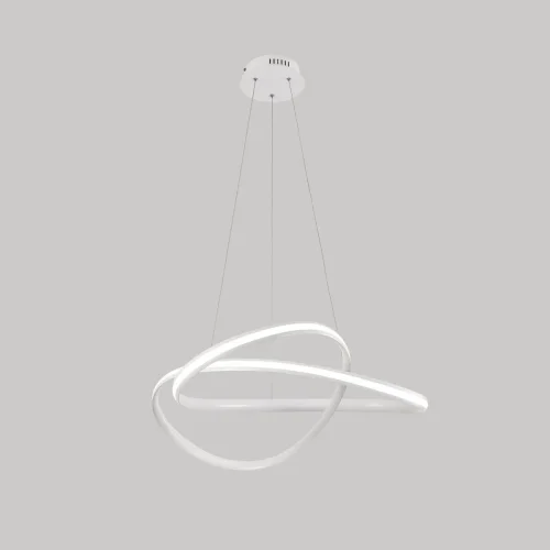 Светильник подвесной LED Tiara V2791-PL Moderli белый 1 лампа, основание белое в стиле хай-тек кольца
