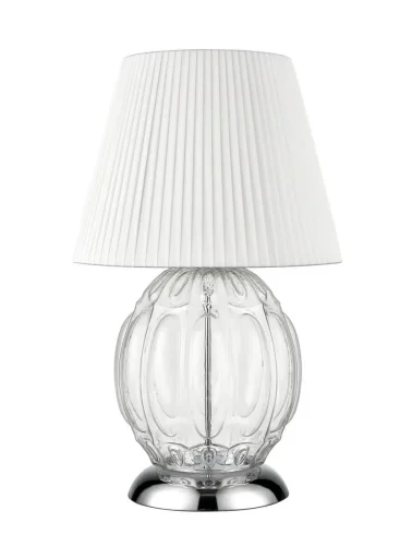 Настольная лампа Helen VL4263N11 Vele Luce белая 1 лампа, основание прозрачное хром стекло металл в стиле классический современный  фото 2
