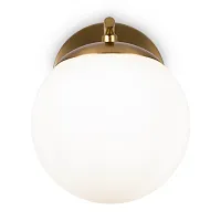 Бра Marble FR5230WL-01BS Freya белый 1 лампа, основание латунь в стиле модерн 
