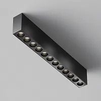 Светильник накладной LED Points C066CL-20W3-6K-B Maytoni чёрный на 1 лампу, основание чёрное в стиле хай-тек современный прямоугольник