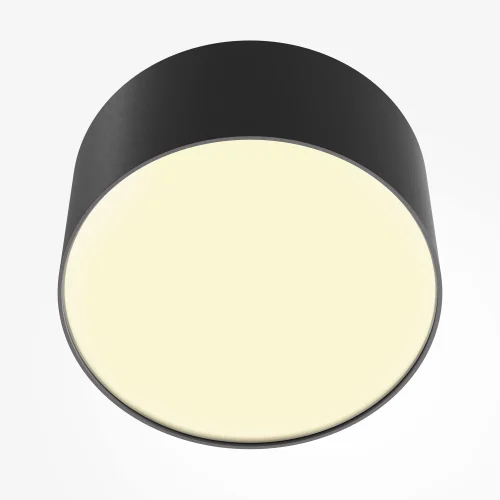 Светильник накладной LED Zon C032CL-12W2.7K-RD-B Maytoni белый на 1 лампу, основание чёрное в стиле современный хай-тек круглый фото 2