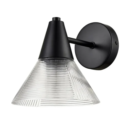 Бра Corne 6595/1W Lumion прозрачный на 1 лампу, основание чёрное в стиле современный 