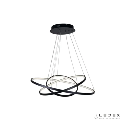 Светильник подвесной LED с пультом Axis D098-3 (800x600x400) BK iLedex чёрный 1 лампа, основание чёрное в стиле современный хай-тек с пультом кольца фото 2