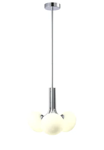 Светильник подвесной ALICIA SP3 CHROME/WHITE Crystal Lux белый 3 лампы, основание хром в стиле современный  фото 3