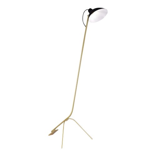 Торшер  Jarro SL1803.205.01 ST-Luce на треноге чёрный 1 лампа, основание золотое в стиле лофт
