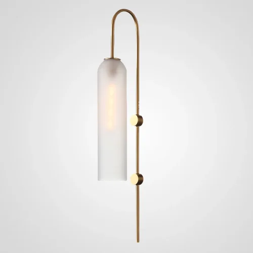 Бра ARTICOLO float Wall Sconce Snow 85011-22 ImperiumLoft белый на 1 лампу, основание золотое в стиле современный 