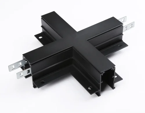 Коннектор х-образный для встраиваемого шинопровода Magnetic GL3358 Ambrella light чёрный в стиле  для светильников серии Magnetic встраиваемый магнитный фото 2