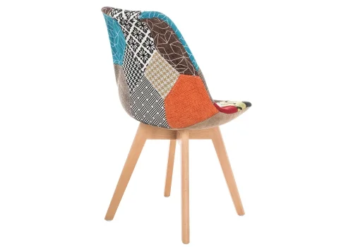 Деревянный стул Mille fabric multicolor 11731 Woodville, разноцветный/ткань, ножки/массив бука дерево/натуральный, размеры - ****490*600 фото 7