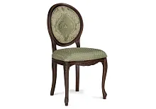 Деревянный стул Инои ткань soprano nefrit / ромб / миланский орех старение 615245 Woodville, зелёный/ткань, ножки/массив дерева/орех, размеры - *960****
