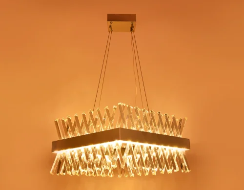 Светильник подвесной LED Traditional TR5315 Ambrella light прозрачный 1 лампа, основание хром в стиле классический квадраты фото 7
