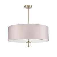 Люстра на штанге Damona 8109/7C Lumion бежевая на 7 ламп, основание латунь в стиле классический 
