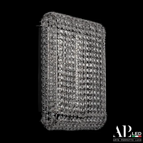 Бра LED Rimini S500.B2.25.A.4000 Arte Perfetto Luce прозрачный на 1 лампа, основание никель в стиле классический  фото 2
