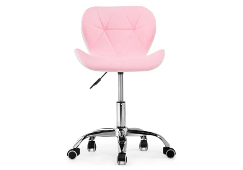 Компьютерное кресло Trizor whitе / pink 15337 Woodville, белый розовый/искусственная кожа, ножки/металл/хром, размеры - *810***530*530 фото 3