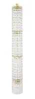 Люстра хрустальная каскадная столб Monsano E 1.9.30.100 G Dio D'Arte прозрачная на 20 ламп, основание золотое в стиле классический 
