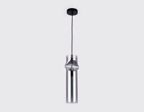 Светильник подвесной TR3561 Ambrella light серый 1 лампа, основание чёрное в стиле современный трубочки фото 3